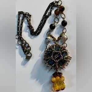 Boho Labrodite Pendant necklace by Pam Hiran Statement Necklace